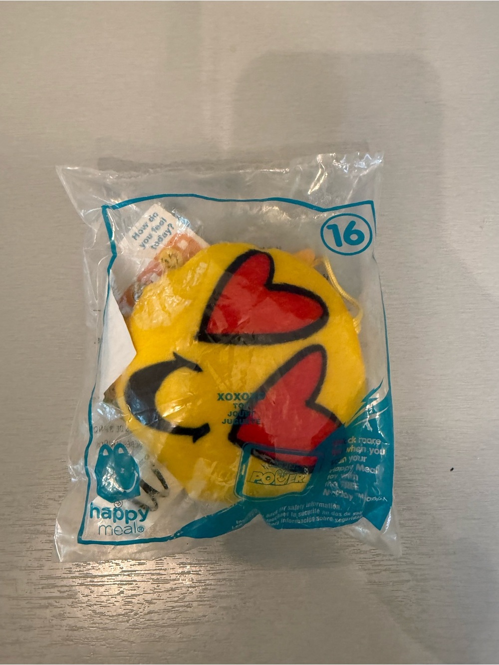 McDonald’s Happy Meal Yellow Heart Eyes Emoji Plush Toy